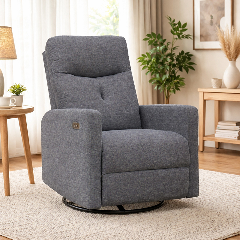 29.9'' Wide power swivel rocker recliner chair na may mga USB port para sa nursery glider