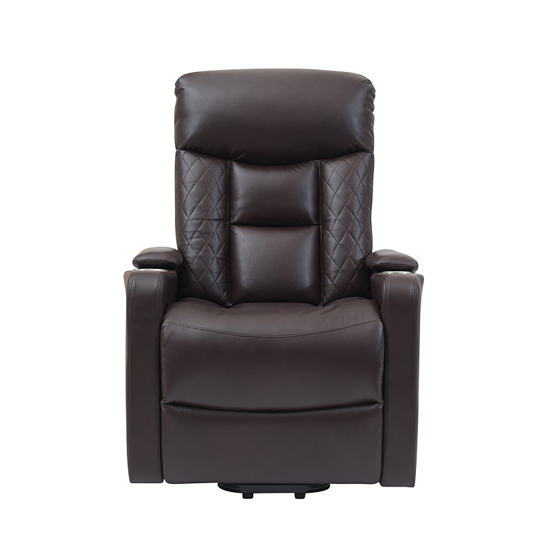 Breathable leather home theater seating Power lift recliner chair na may mga cup holder para sa mga matatanda