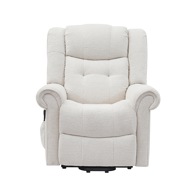 Chenille power lift recliner chair para sa matatanda na may vibration massage at init