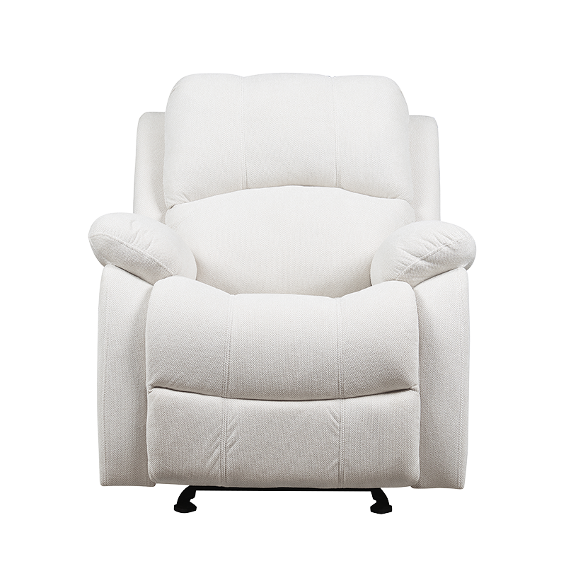 Makahinga na balat kumportableng tela malambot na padded manual recliner chair