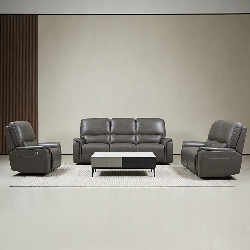 Modular na disenyo faux leather power recliner sofa set