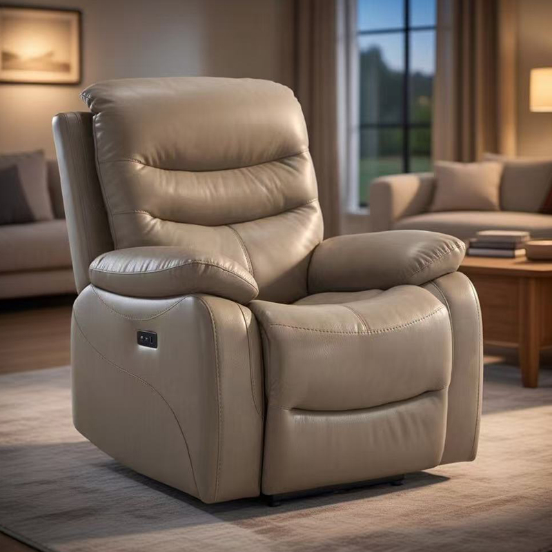 Leather Electric Power Recliner Chair na may mga USB Port