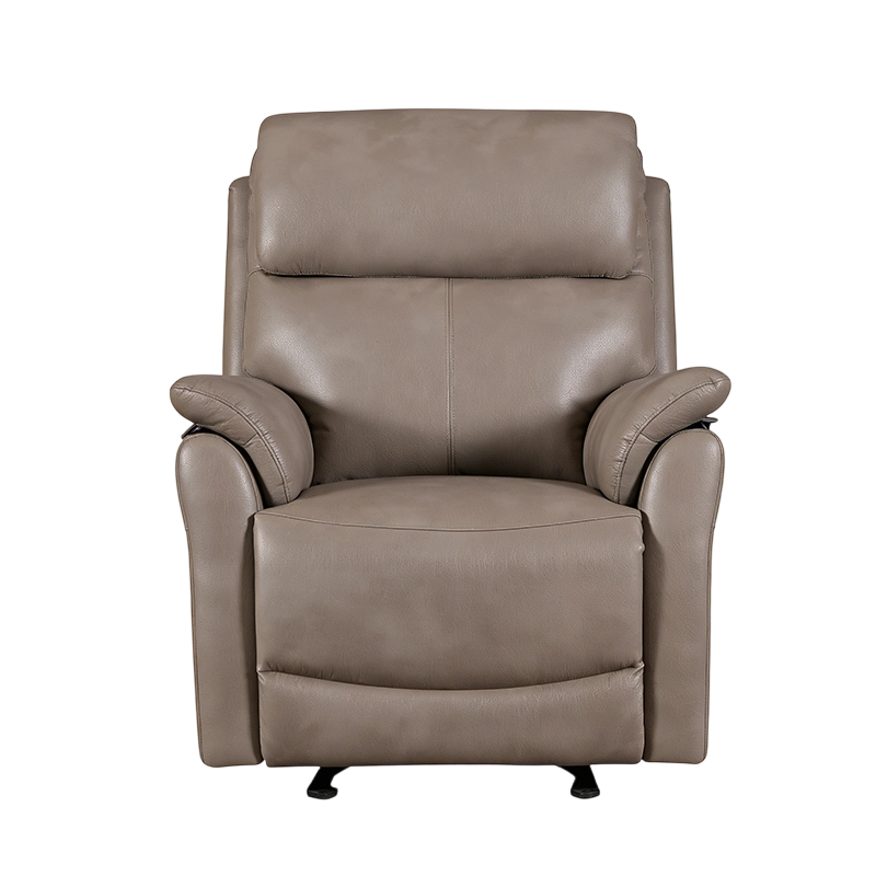 35.8''w Leather Manual Recliner Chair na may Rolled Arms 