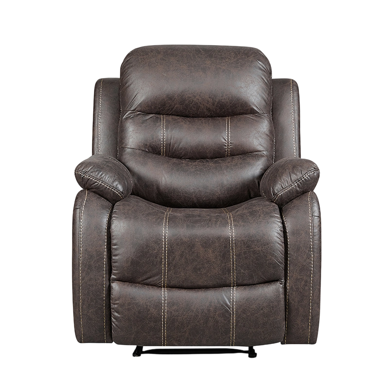 Leather Upholstered Manual Recliner Chair Para sa Sala