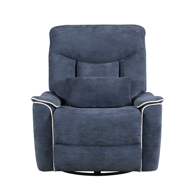 Large Wide Seat Manual Chenille Recliner na may Swivel at Rocker 