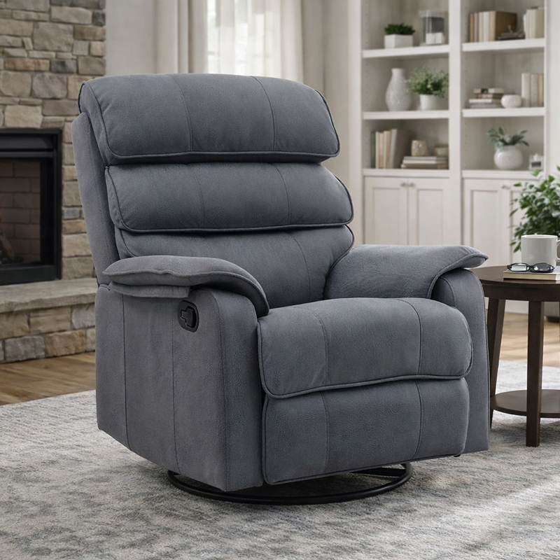 Manu-manong Tela na Overstuffed Soft Rocking Recliner Chairs Sofa para sa Sala