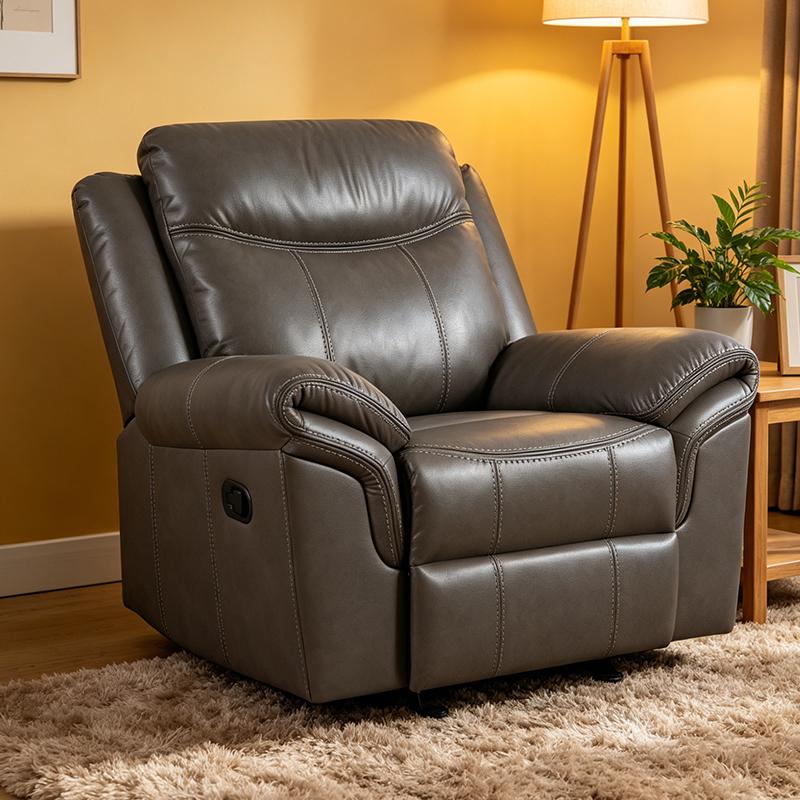 Faux Leather Manual Recliner Chair na May Glider