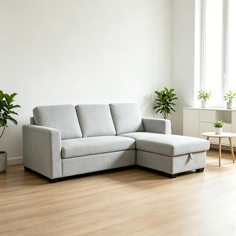 Reversible Sectional Sleeper Sofa Bed na may Storage Chaise